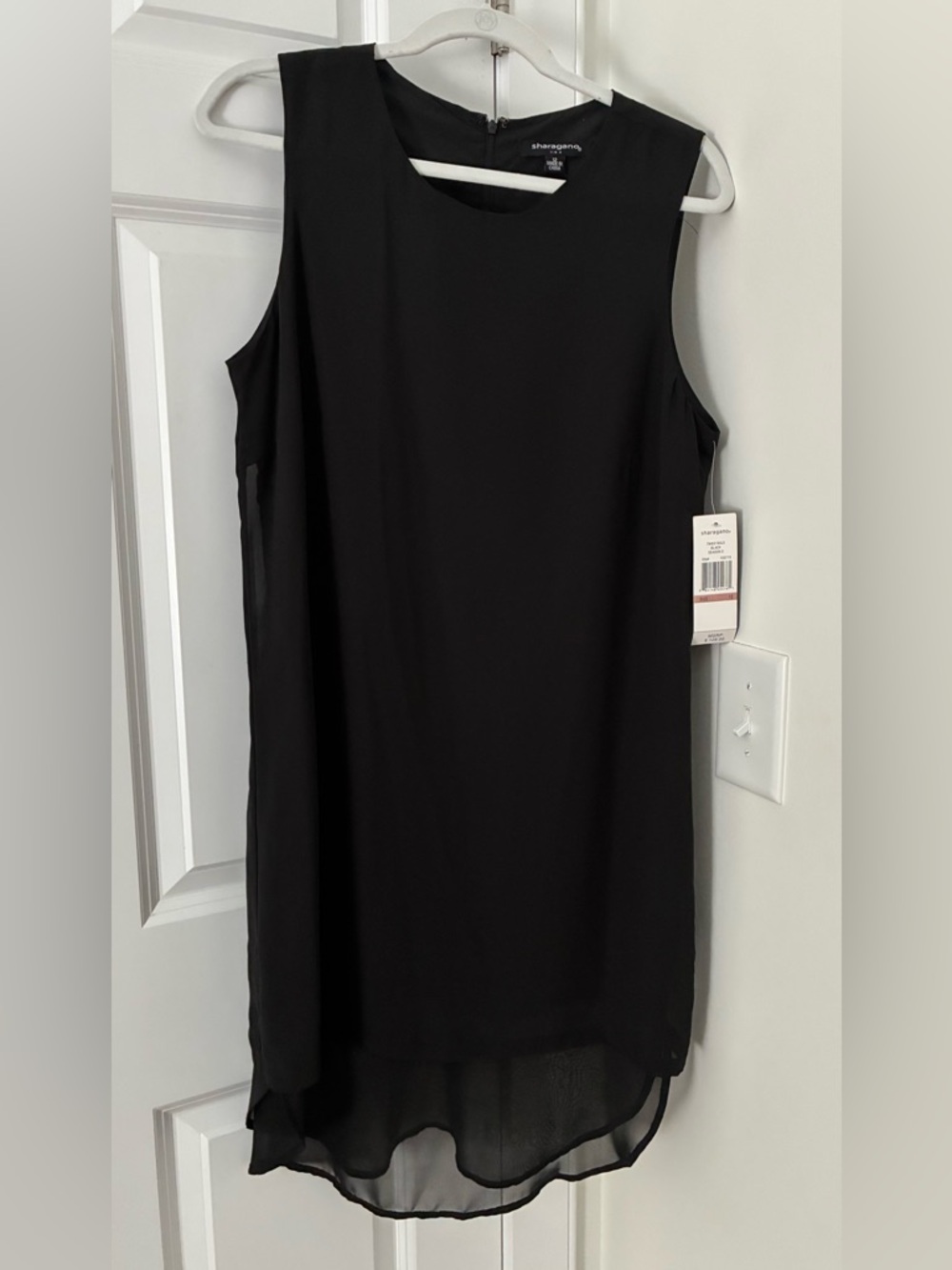 NEW! Sharagano Paris Black Sleeveless Dress Sz 12